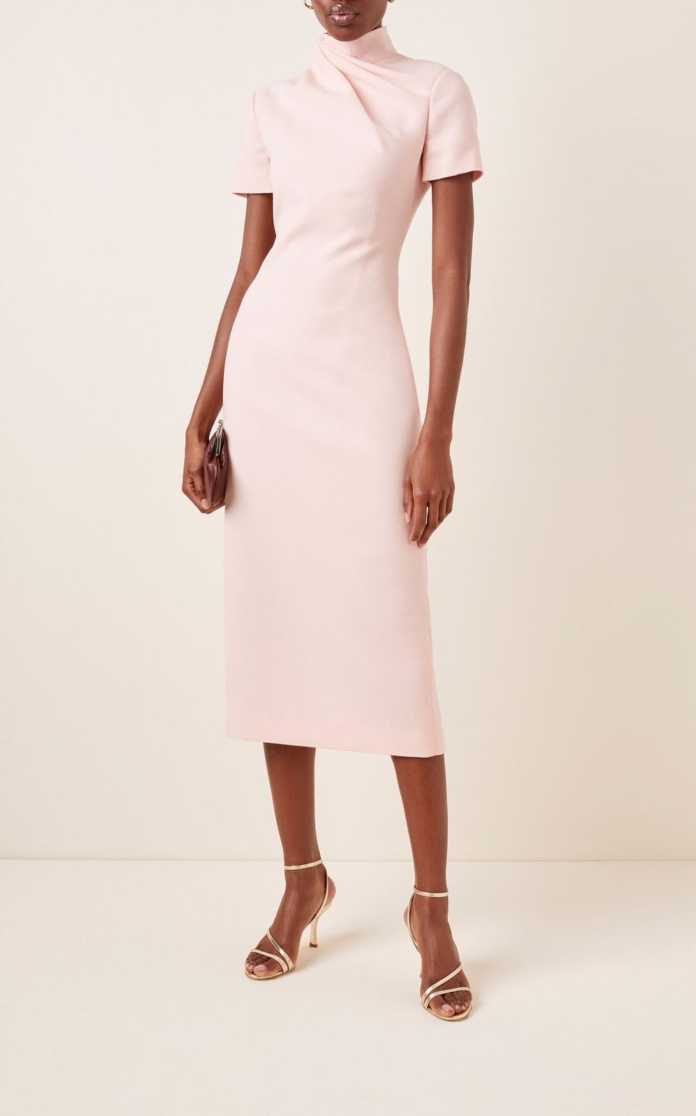 Elegant long short sleeve formal dress