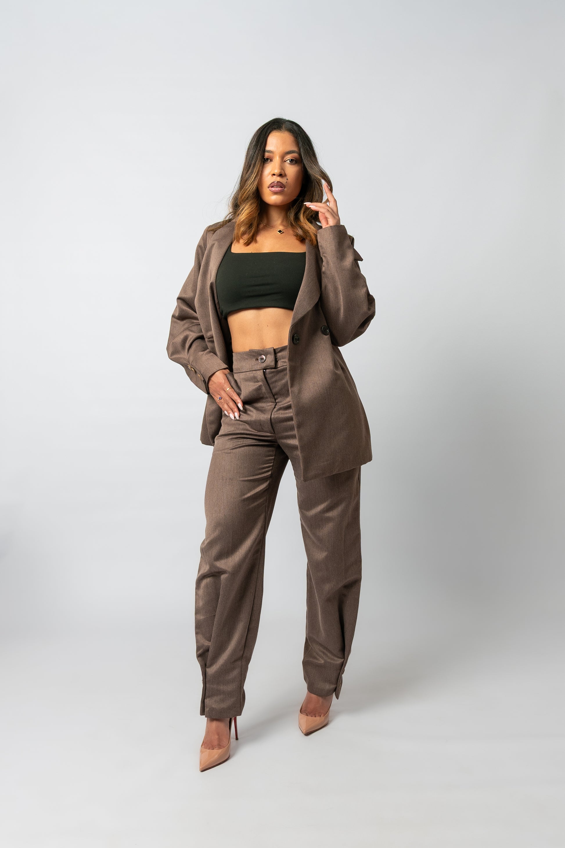 Mocha Authority Suit
