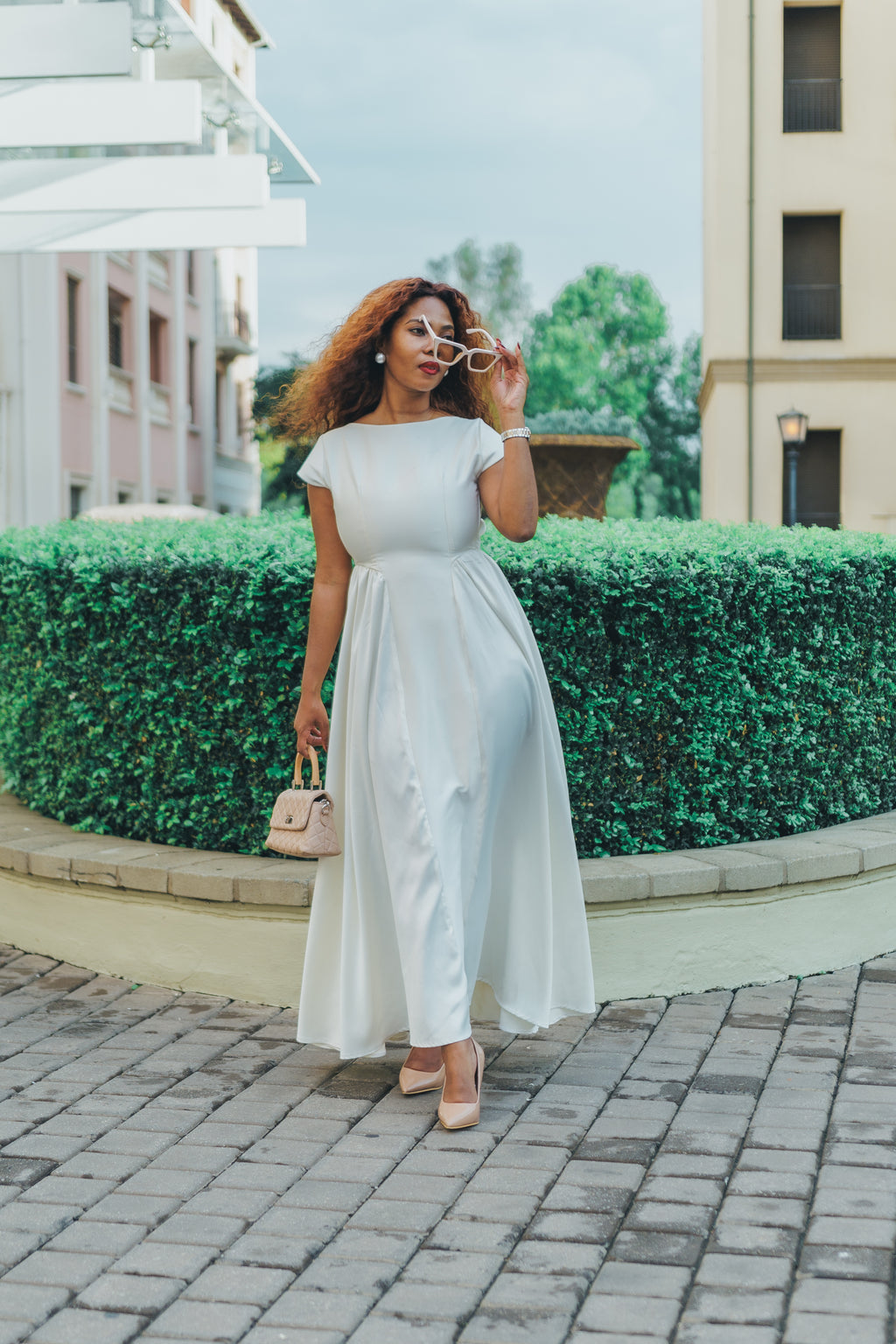 Elegant long flow dress