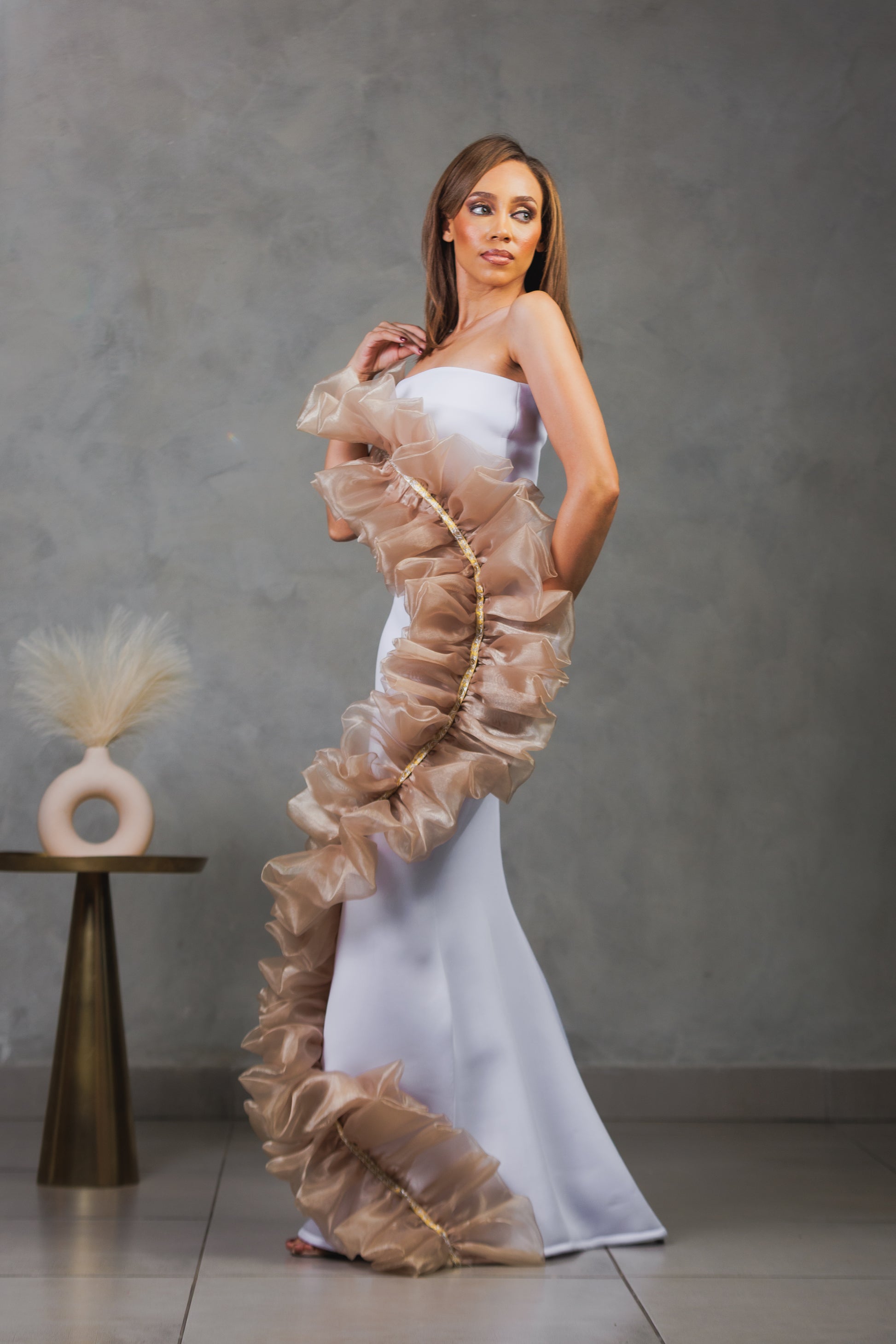 Elegant Ruffle Glam dress