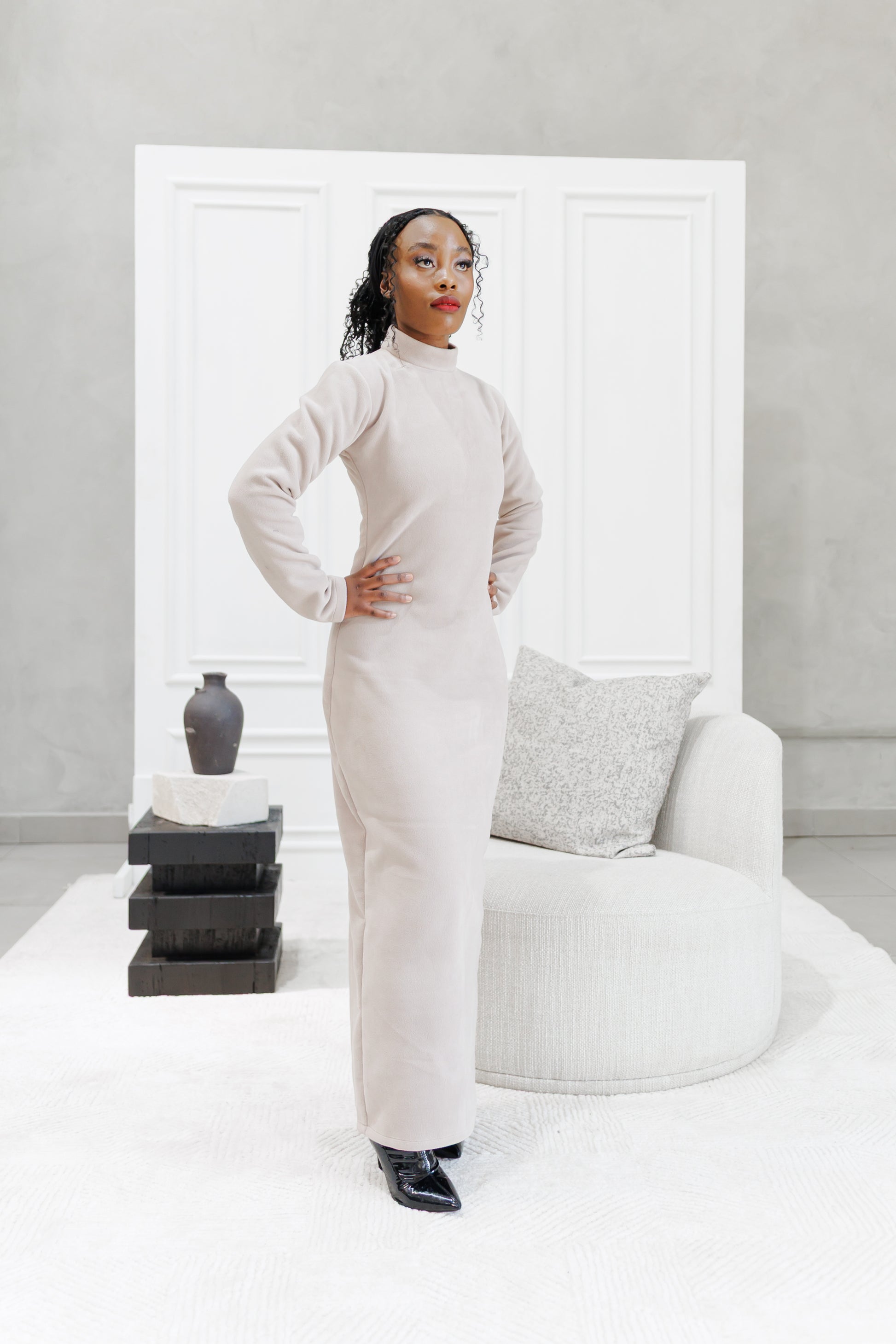 Stylish fleece dress only