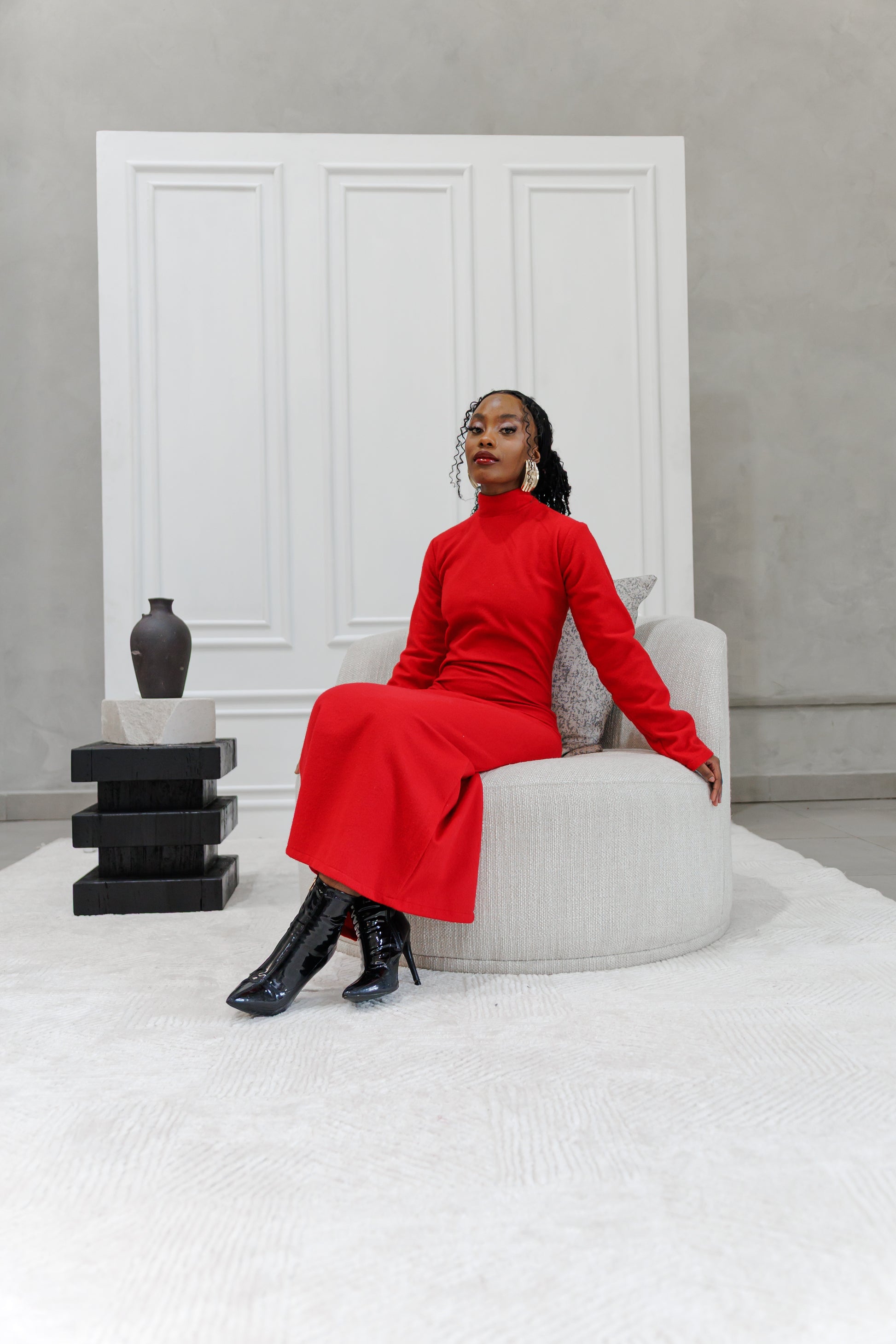 Stylish fleece dress only