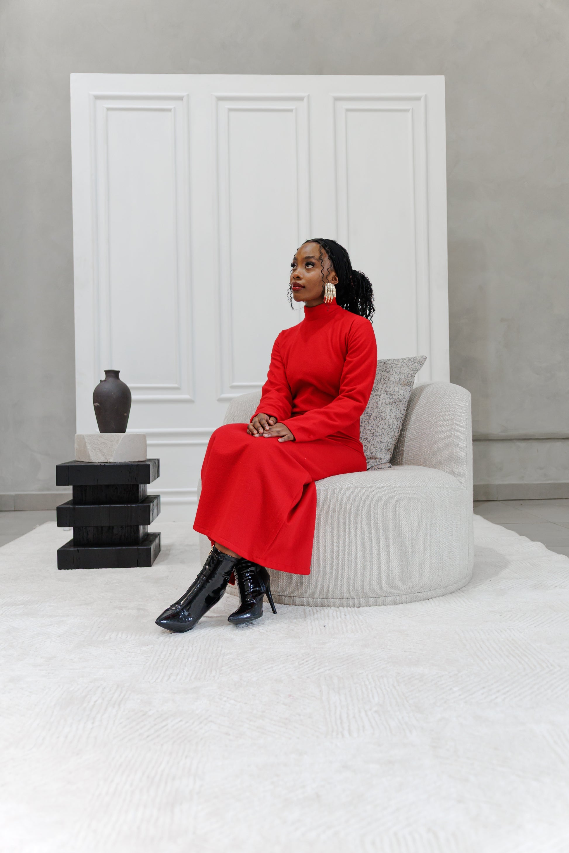 Stylish fleece dress only