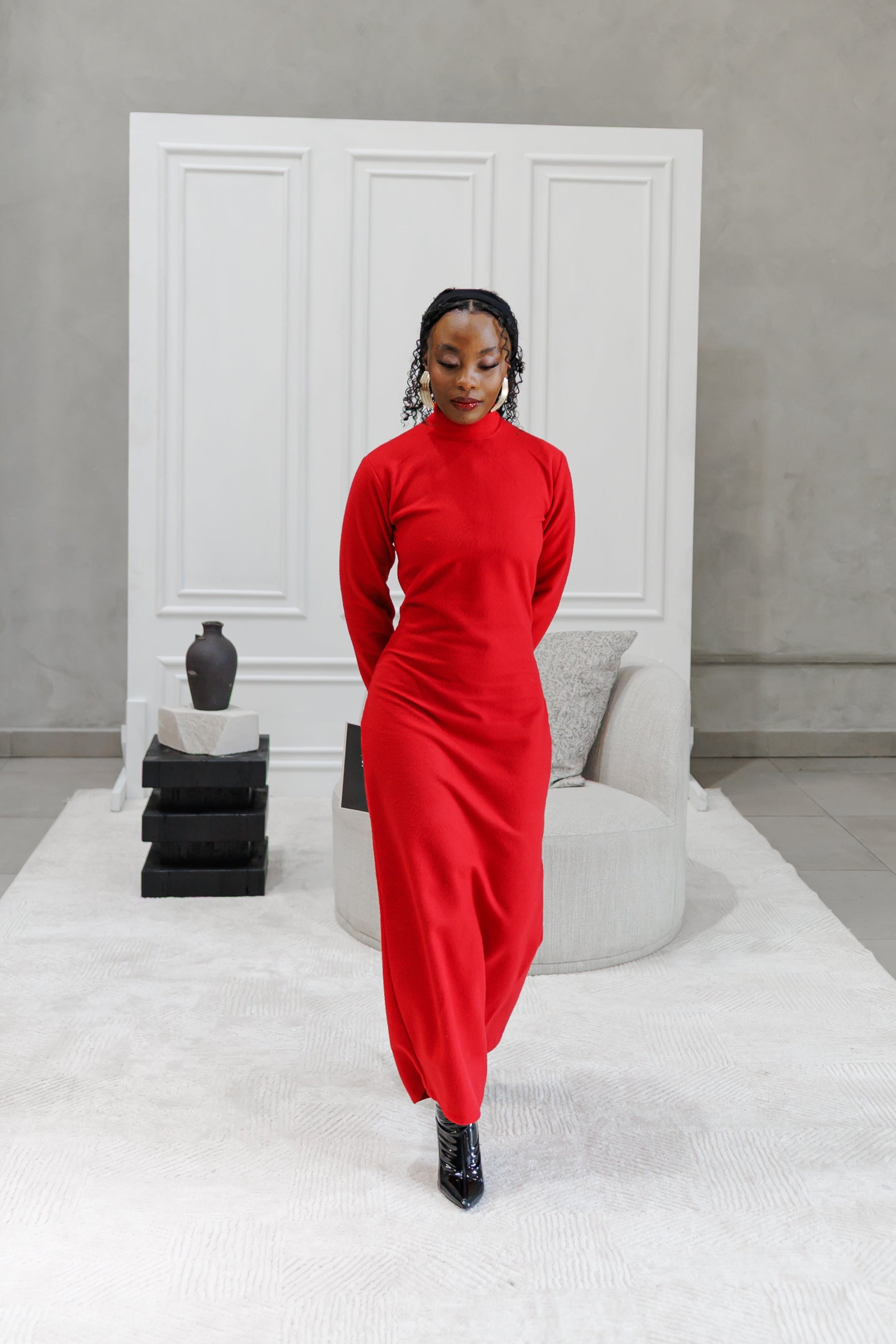 Stylish fleece dress only