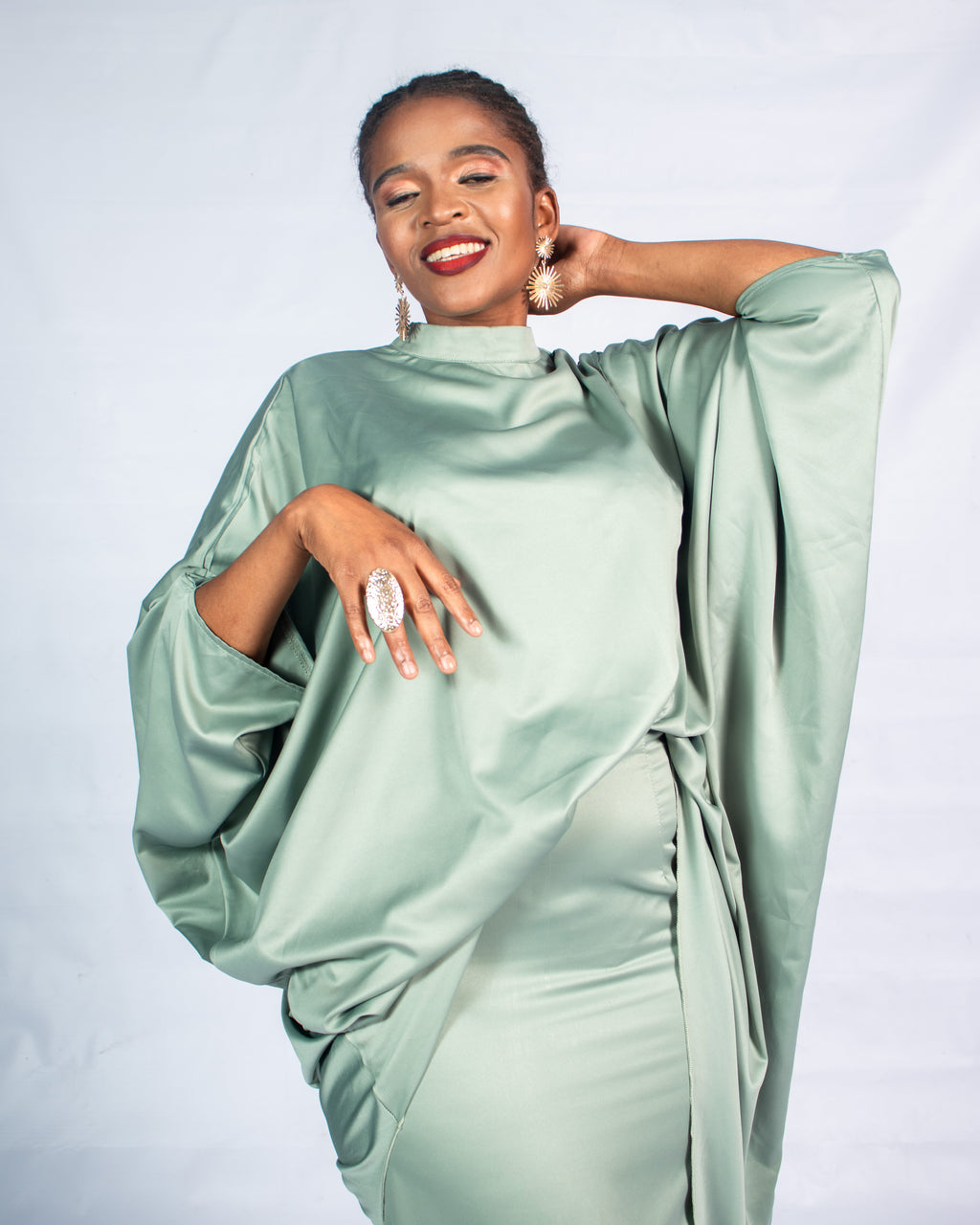 Satin Mint two piece flow