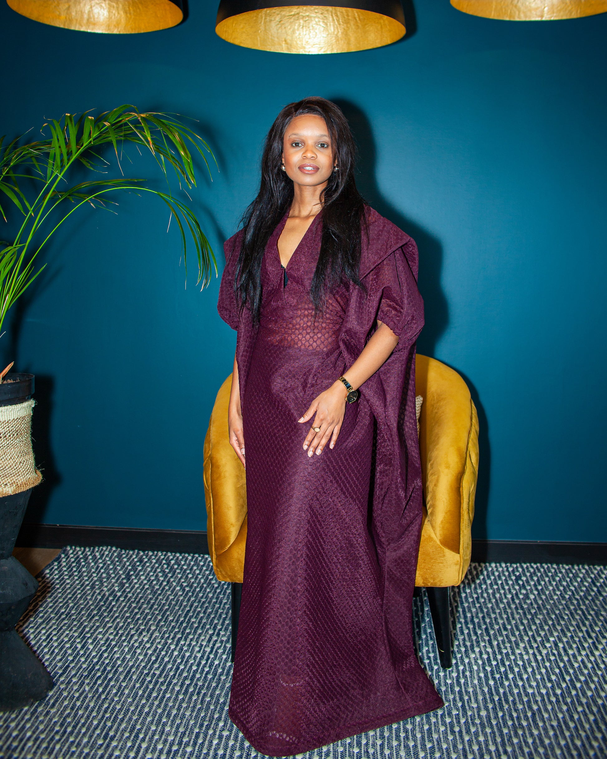 Textured see through Bubu dress