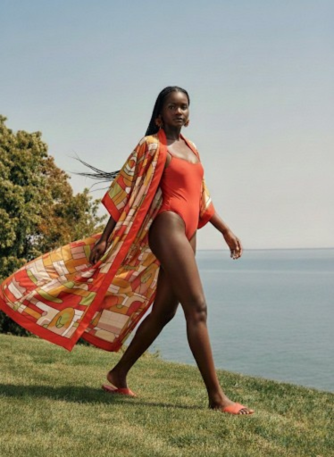 Red patterned Kaftin