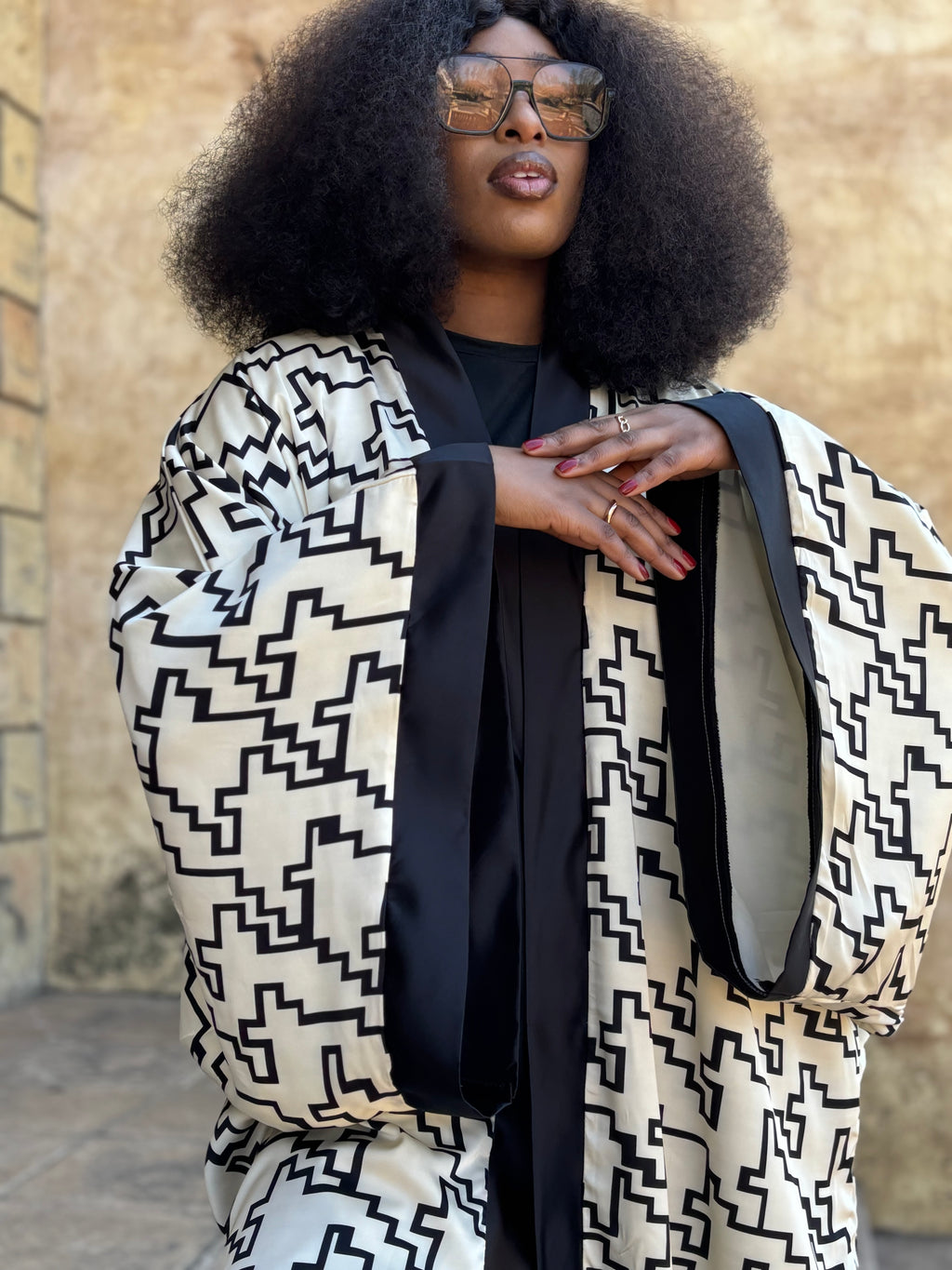 Black and White kaftan