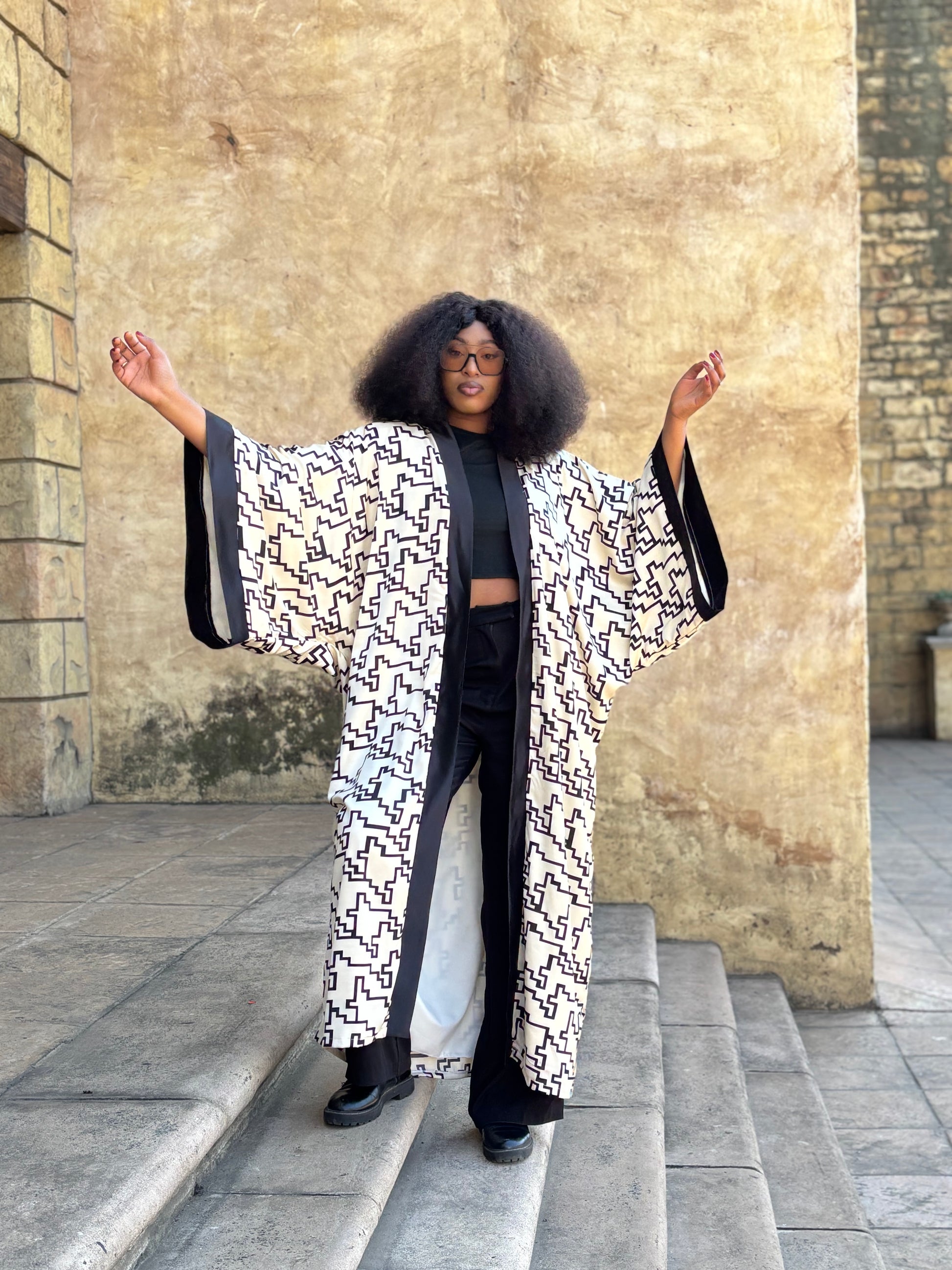Black and White kaftan