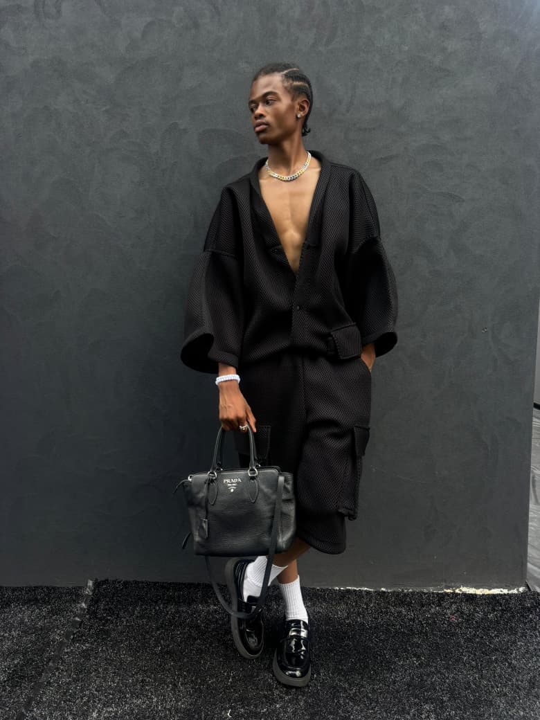 Mens Mesh Streetwear set