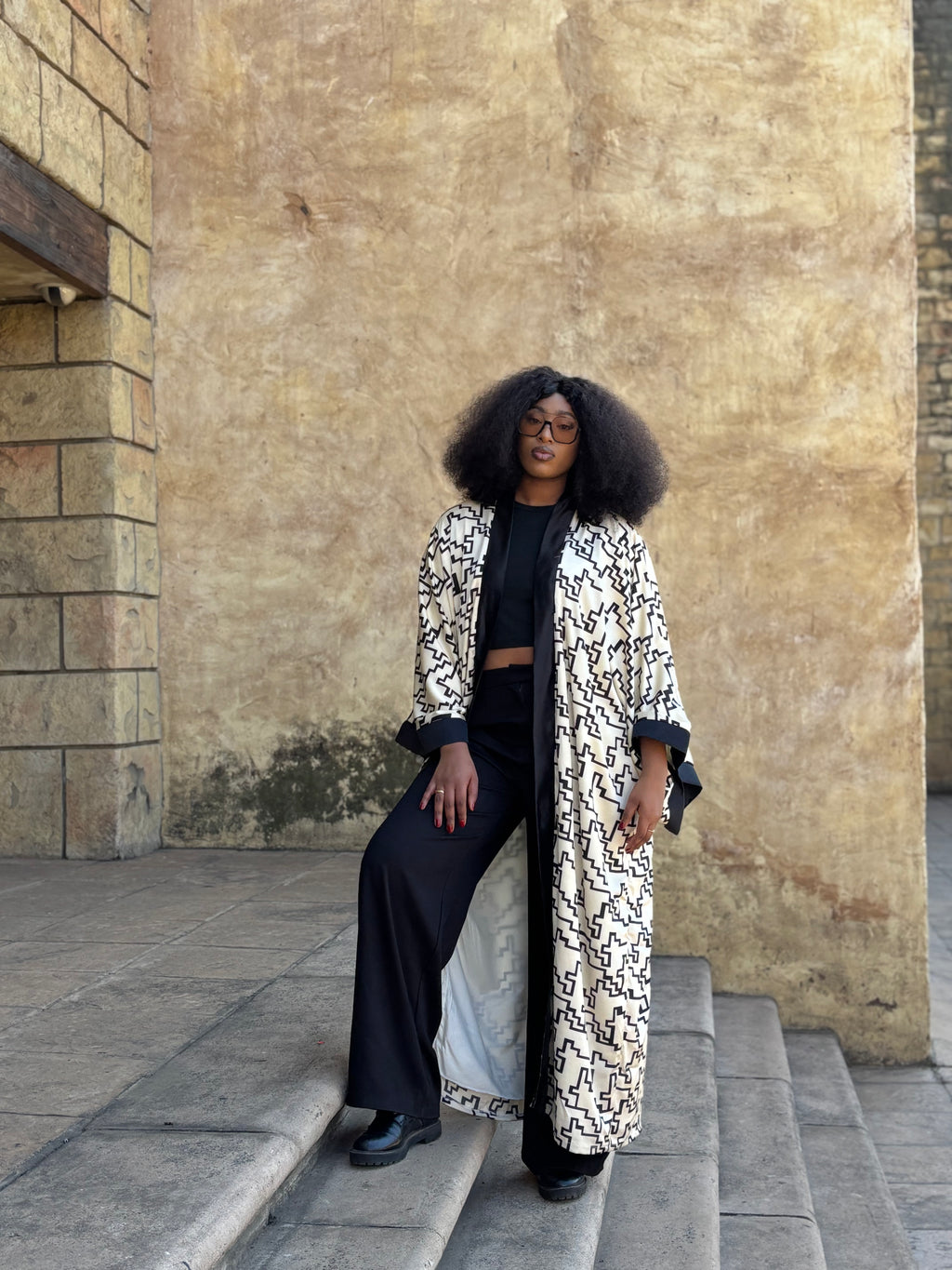Black and White kaftan