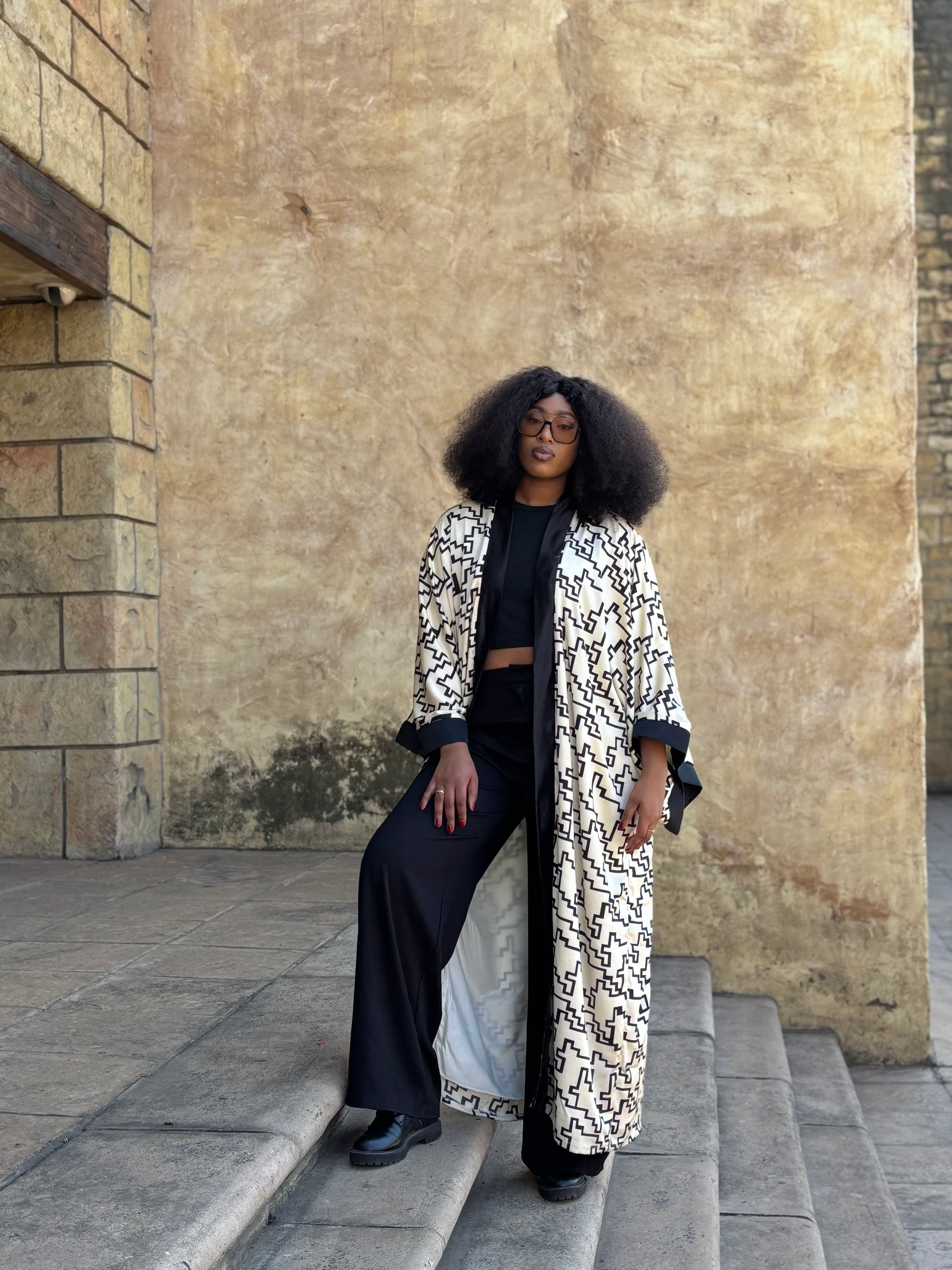 Black and White kaftan