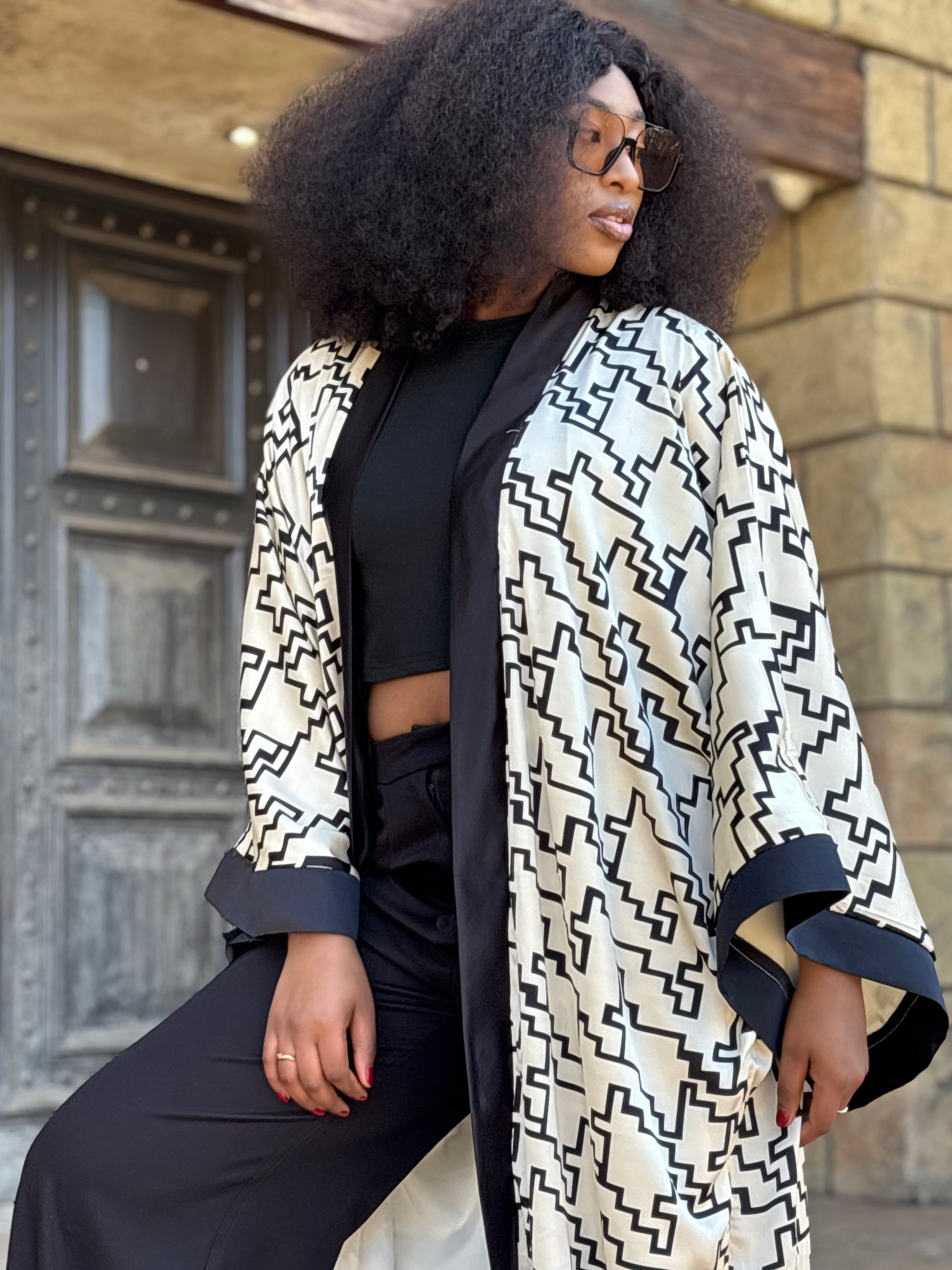 Black and White kaftan